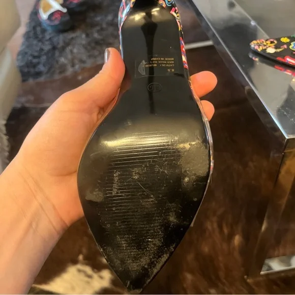 Cape Robbin size 8.5 clear open toe heels multicolor - Picture 7 of 7